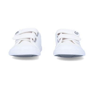 Sapatilhas brancas de criança com velcro