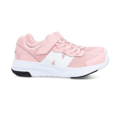 Sapatilhas desportivas New Balance cor-de-rosa com logo branco e fecho em velcro