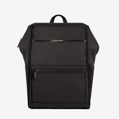 Mochila preta Cavalinho com bolso frontal e alça superior