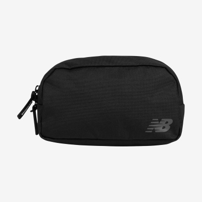 Necessaire preta com fecho e logótipo NB cinza