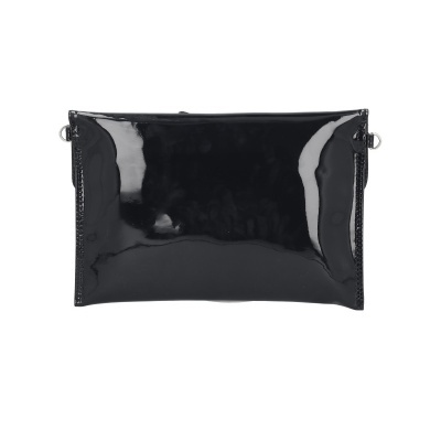 Bolsa clutch preta brilhante