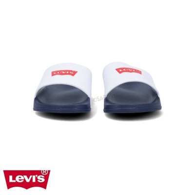 Chinelos desportivos Levi's com tiras brancas e sola azul escura