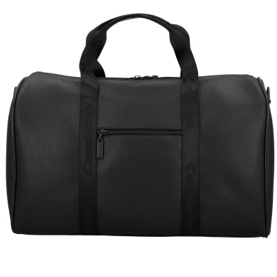 Mala de viagem preta com alças e fecho preto