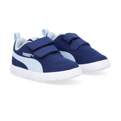 Sapatilhas criança Puma azul escuro com detalhes azul claro e sola branca