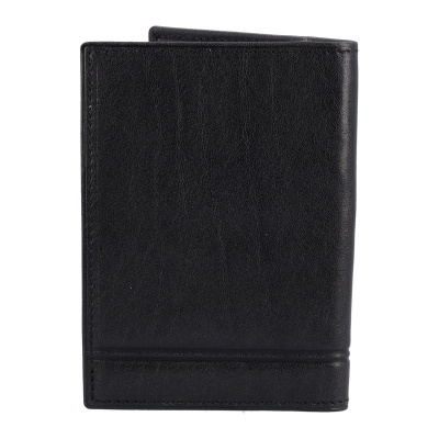 Carteira preta em pele
