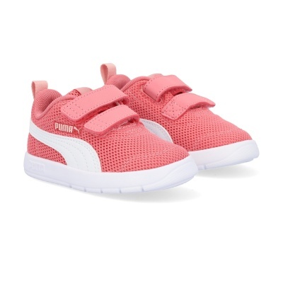 Ténis infantis rosa PUMA com velcro e solado branco