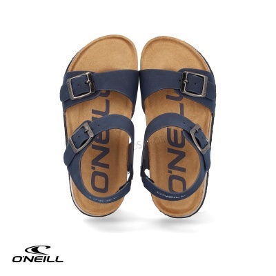 Sandálias azuis O'Neill com fivelas e palmilha castanha