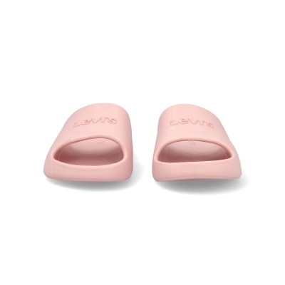 Chinelos rosa com logo Levis em relevo