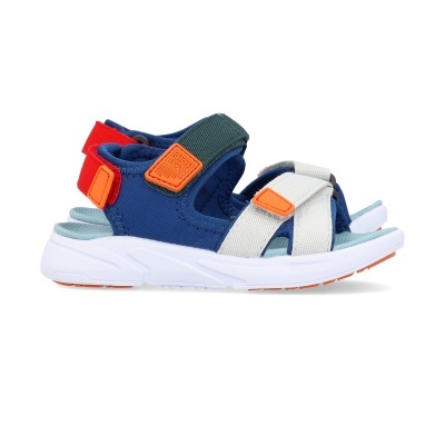 Sandália desportiva colorida com tiras e sola branca