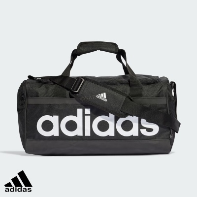 Mala desportiva preta Adidas com logótipo branco