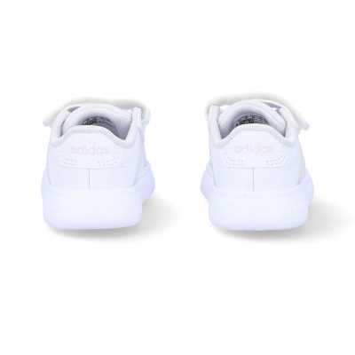 Sapatilhas brancas Adidas para criança vistas de trás