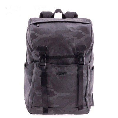 Mochila cinzenta camuflada com fivelas e bolso frontal VOGARD