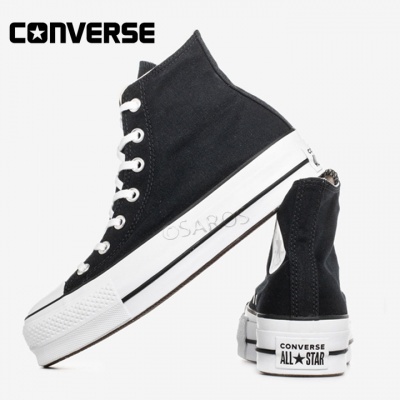 Ténis Converse All Star cano alto preto e branco