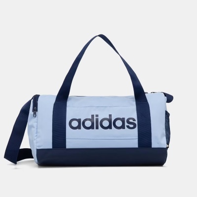 Mala desportiva azul com logo adidas