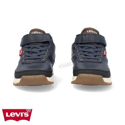 Tênis Levi's azuis escuros com atacadores e velcro
