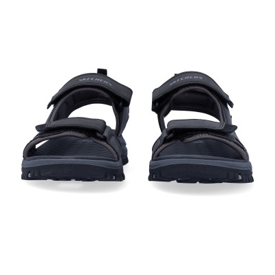 Sandálias desportivas pretas da Skechers com tiras ajustáveis