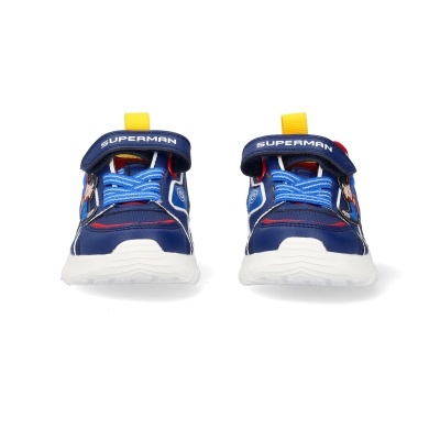 Ténis infantis azuis com fecho velcro SUPERMAN