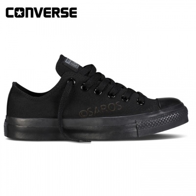Tênis Converse All Star preto com sola e biqueira de borracha