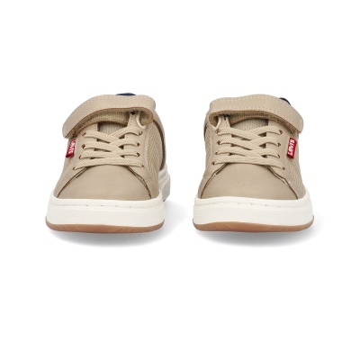 Sapatilhas Levis bege com atacadores e fecho de velcro