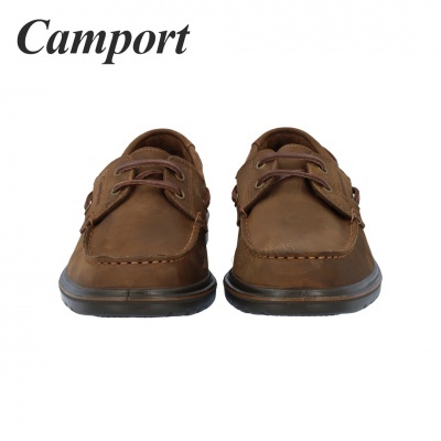 Sapatos masculinos Camport castanhos em couro com cadarços