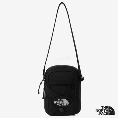 Bolsa pequena preta de ombro The North Face com fecho de correr e logo branco