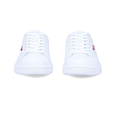 Sapatilhas Levis brancas com atacadores e sola branca