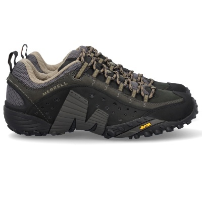 Sapatilhas de caminhada Merrell cinza e preto com sola Vibram