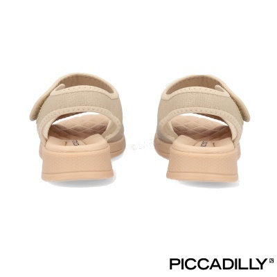Sandálias femininas bege da marca PICCADILLY vistas de trás