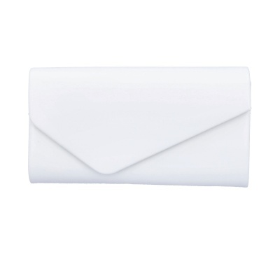 Carteira branca tipo envelope de material liso