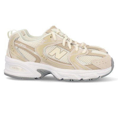 Ténis desportivos New Balance 530 bege e branco com sola ABZORB