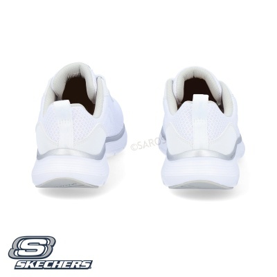 Sapatilhas desportivas brancas Skechers vistas de trás