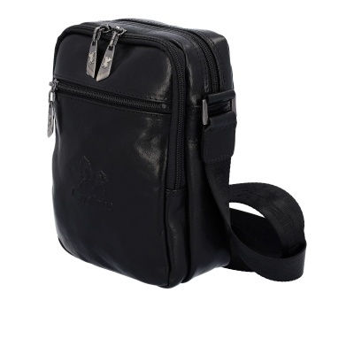 Bolsa de ombro preta Cavallino com fechos metálicos