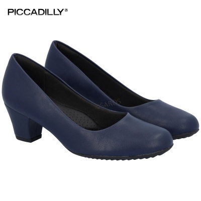 Sapatos de salto médio azuis escuros da marca Piccadilly