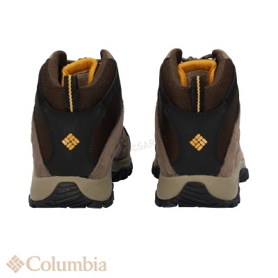 Botas de caminhada Columbia castanhas vistas de trás