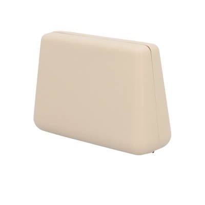Mala clutch de pele sintética bege