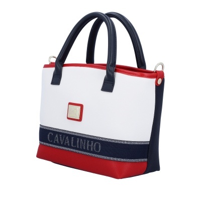 Mala de mão tricolor com logótipo Cavalinho