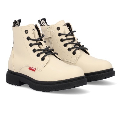 Botas creme com sola preta e detalhes LEVIS