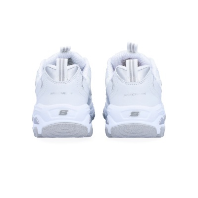 Sapatilhas desportivas brancas Skechers vista traseira