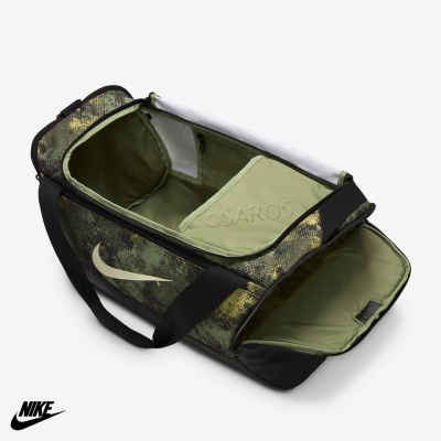 Mala desportiva Nike camuflada com interior verde e alças pretas