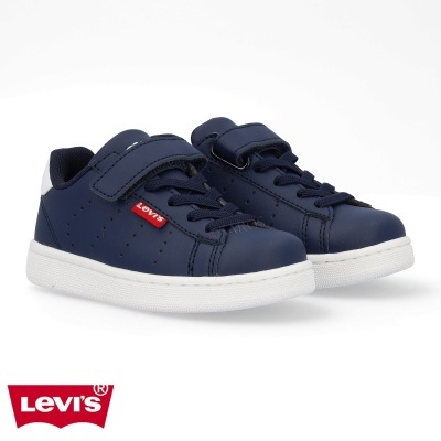 Sapatilhas de criança Levi's azul escuro com sola branca