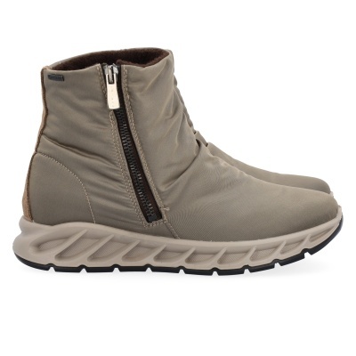 Bota alta masculina bege com fecho lateral