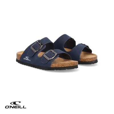 Chinelos azul escuro O'Neill com duas fivelas e sola preta