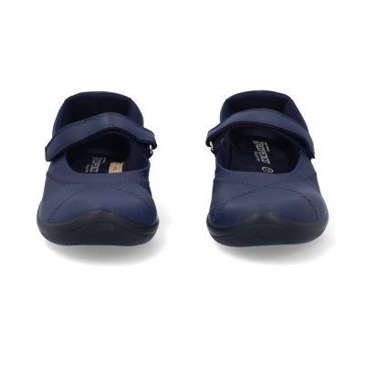 Sapatos Mary Jane azuis escuros com fecho de velcro