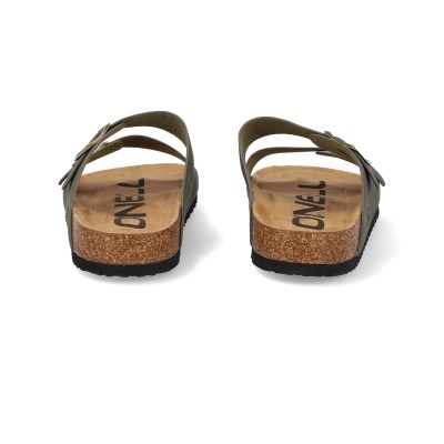 Sandálias birkenstock castanhas com base de cortiça e logo O'NEIL