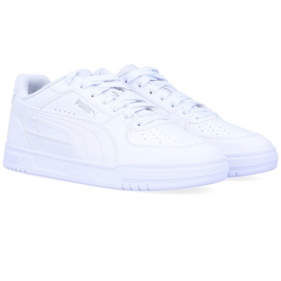 Sapatilhas brancas PUMA de pele sintética com logo cinza