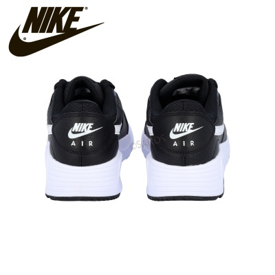 Sapatilhas Nike Air pretas e brancas vista traseira