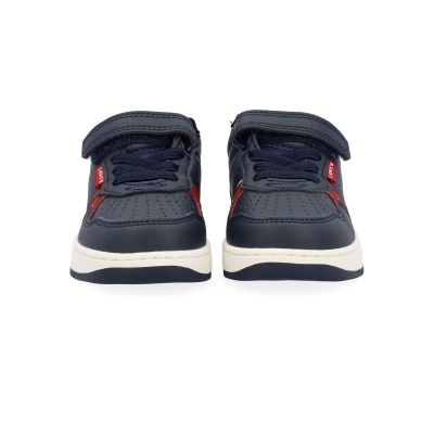 Sapatilhas infantis Levis azuis com detalhes vermelhos