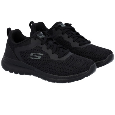 Sapatilhas desportivas pretas Skechers em tecido de malha