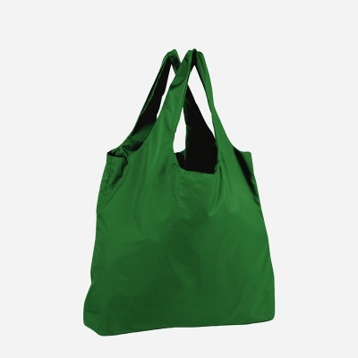 Saco verde simples em tecido com duas alças largas