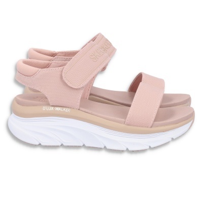 Sandálias femininas rosa claro DLUX WALKER com sola branca e bege